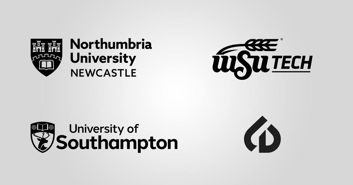 Northumbria University, University of Southampton, College of DuPage, and WSU Tech Logo