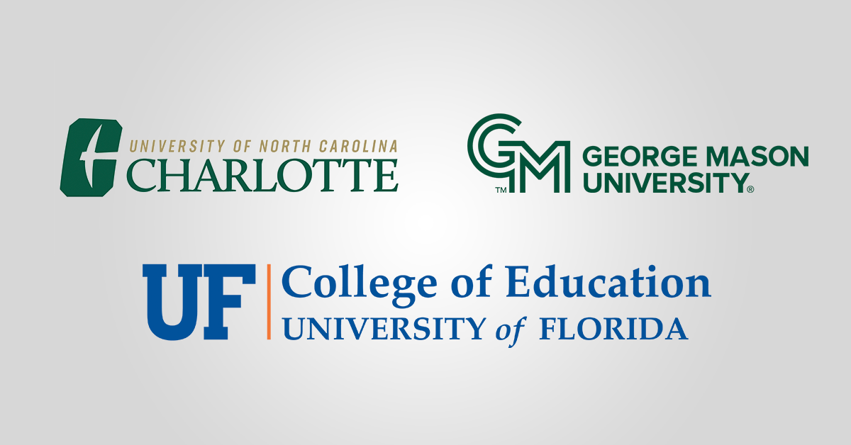 University of Florida, George Mason University, and University of North Carolina at Charlotte Logo